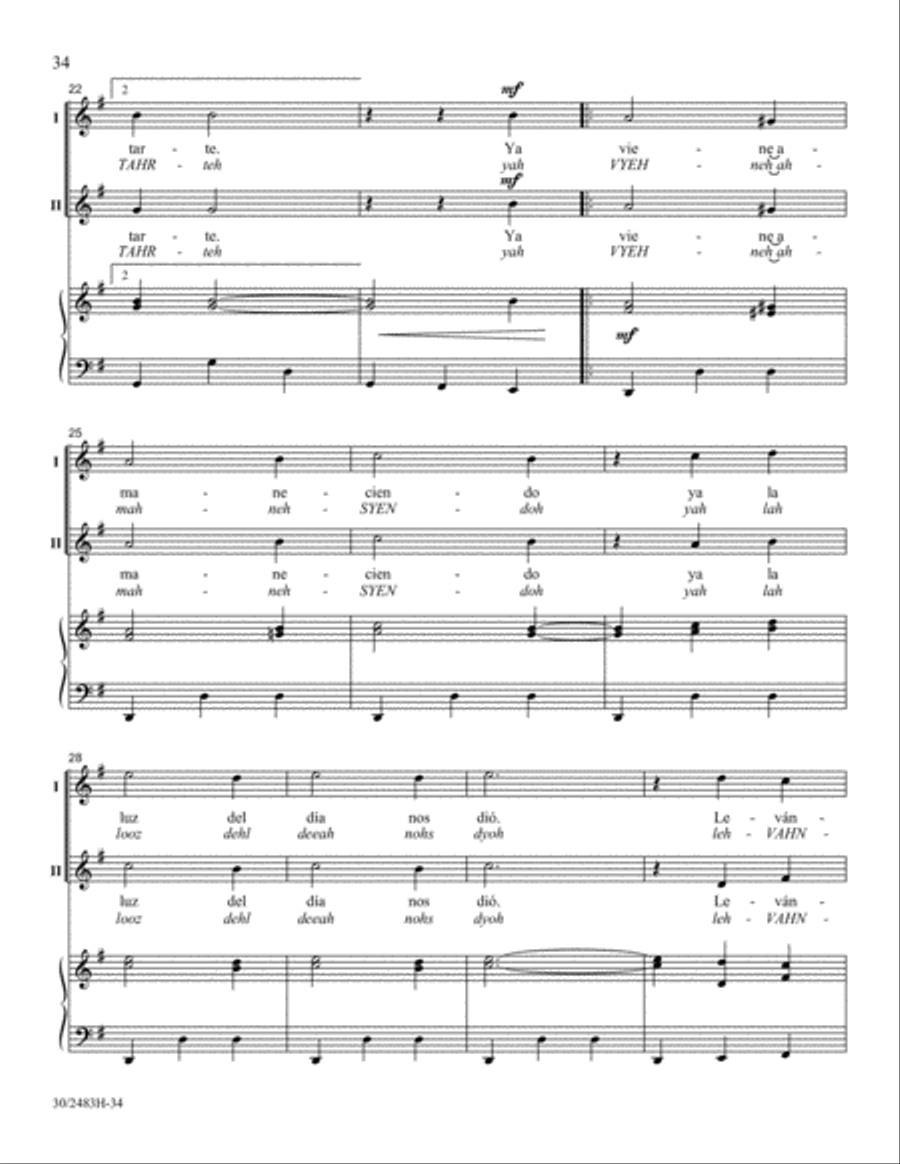 Friends to the North and Friends to the South Unison Choir scores gallery preview page 35