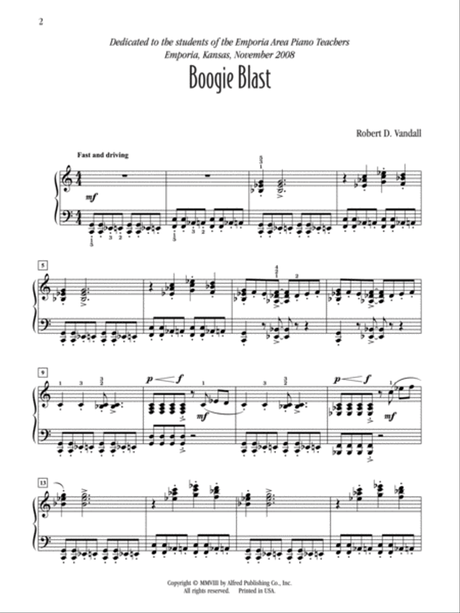 Boogie Blast Piano Solo scores gallery preview page 2