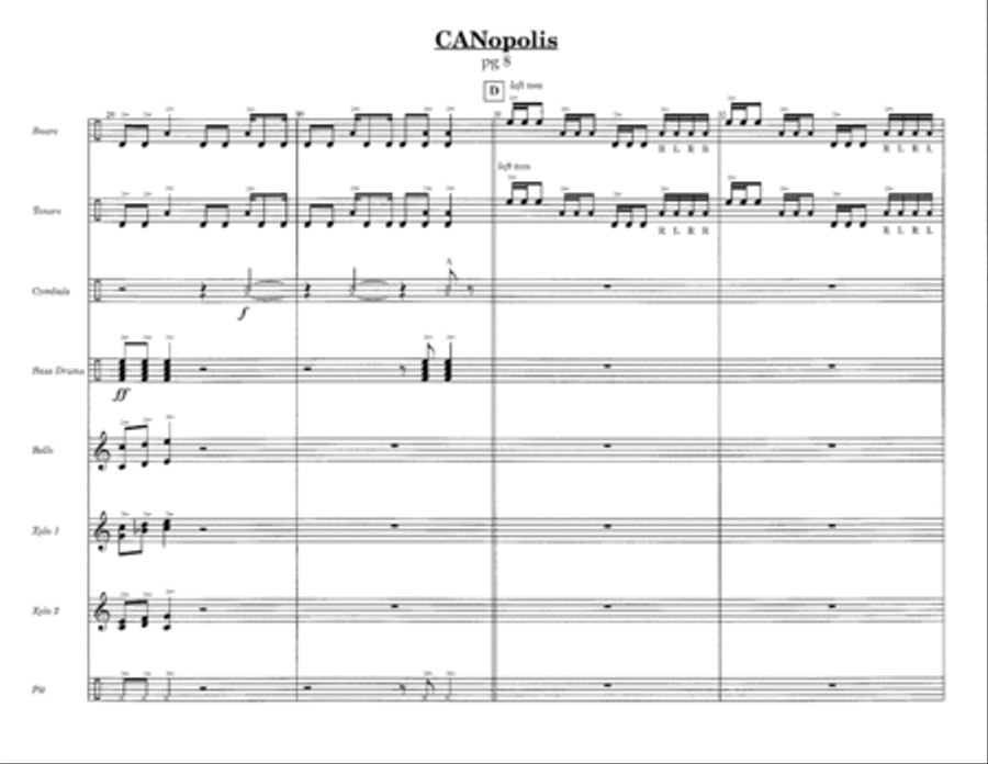 CANopolis w/Tutor Tracks Percussion Ensemble scores gallery preview page 7