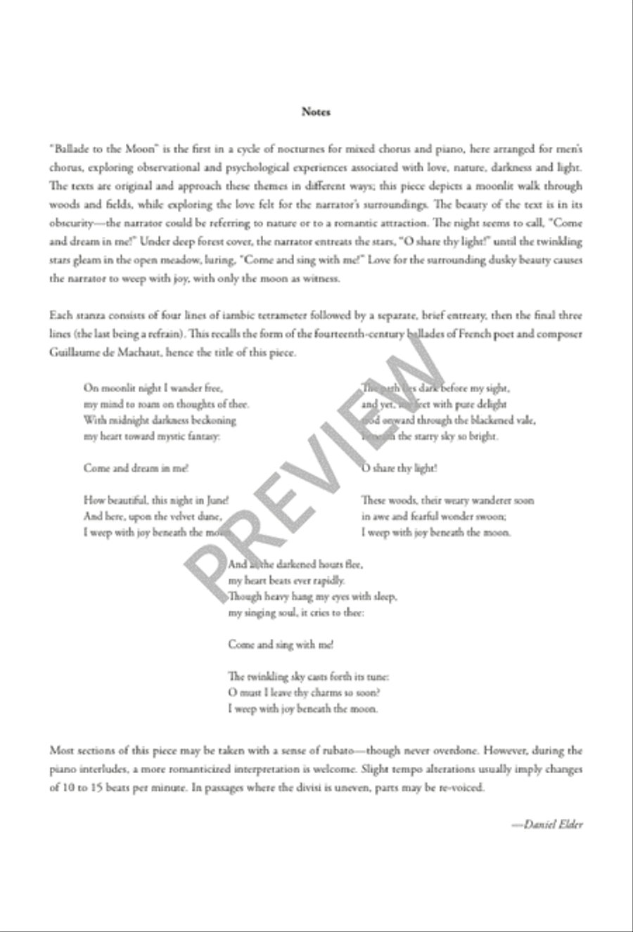 Ballade to the Moon Ballade to the Moon TTBB scores gallery preview page 2