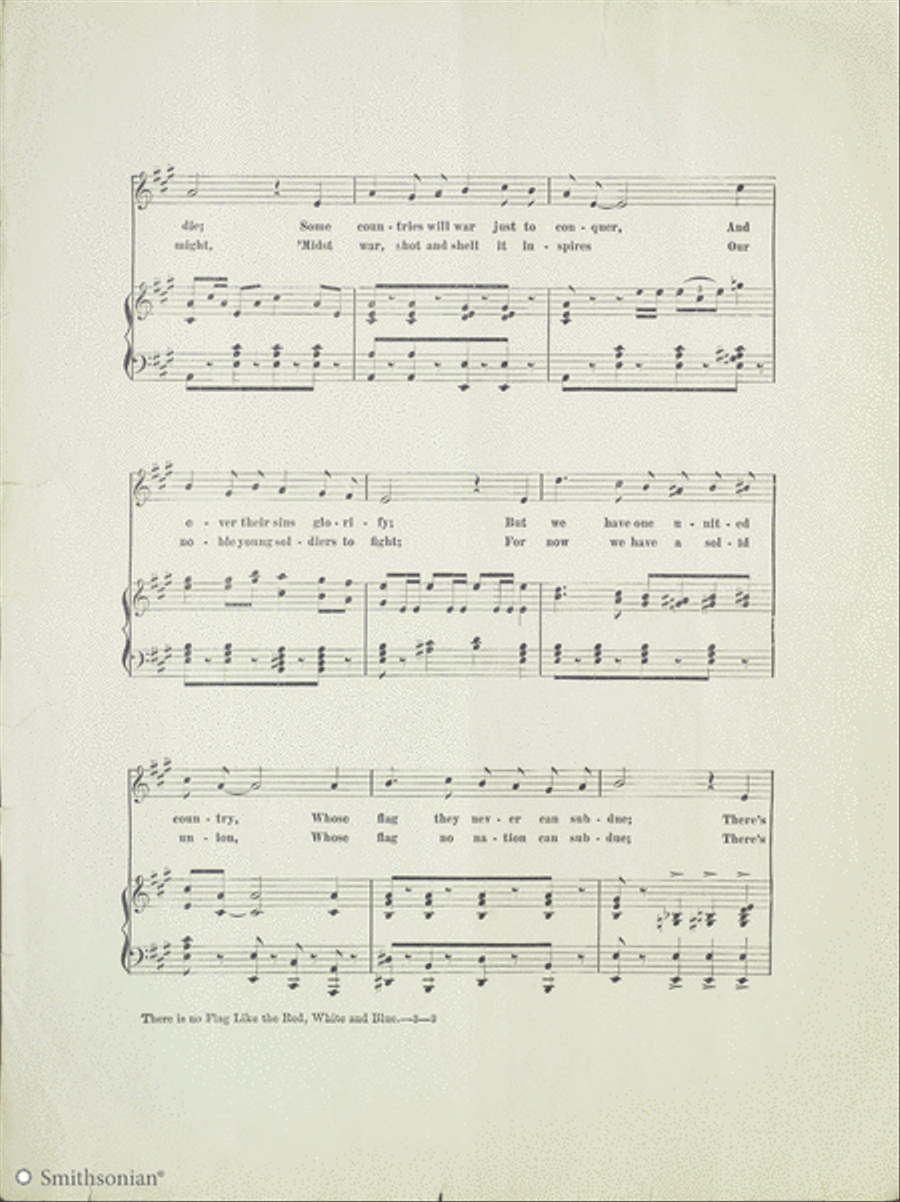 There is no Flag like the Red, White and Blue Piano, Vocal scores gallery preview page 4