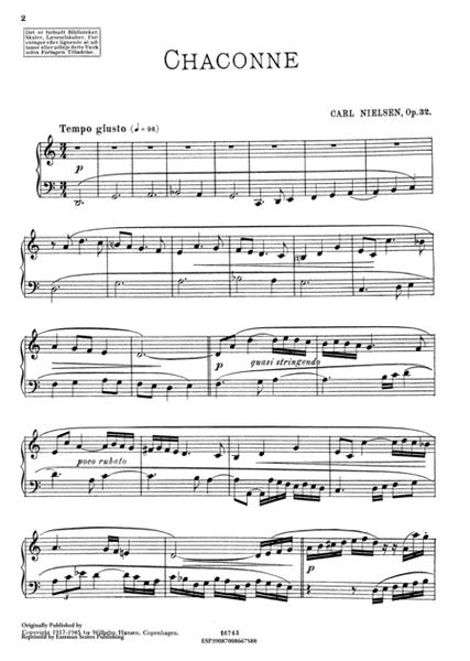 Chaconne, for piano-forte, op. 32