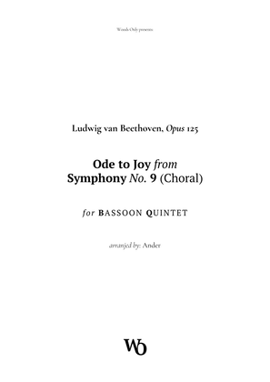Ode to Joy by Beethoven for Bassoon Quintet