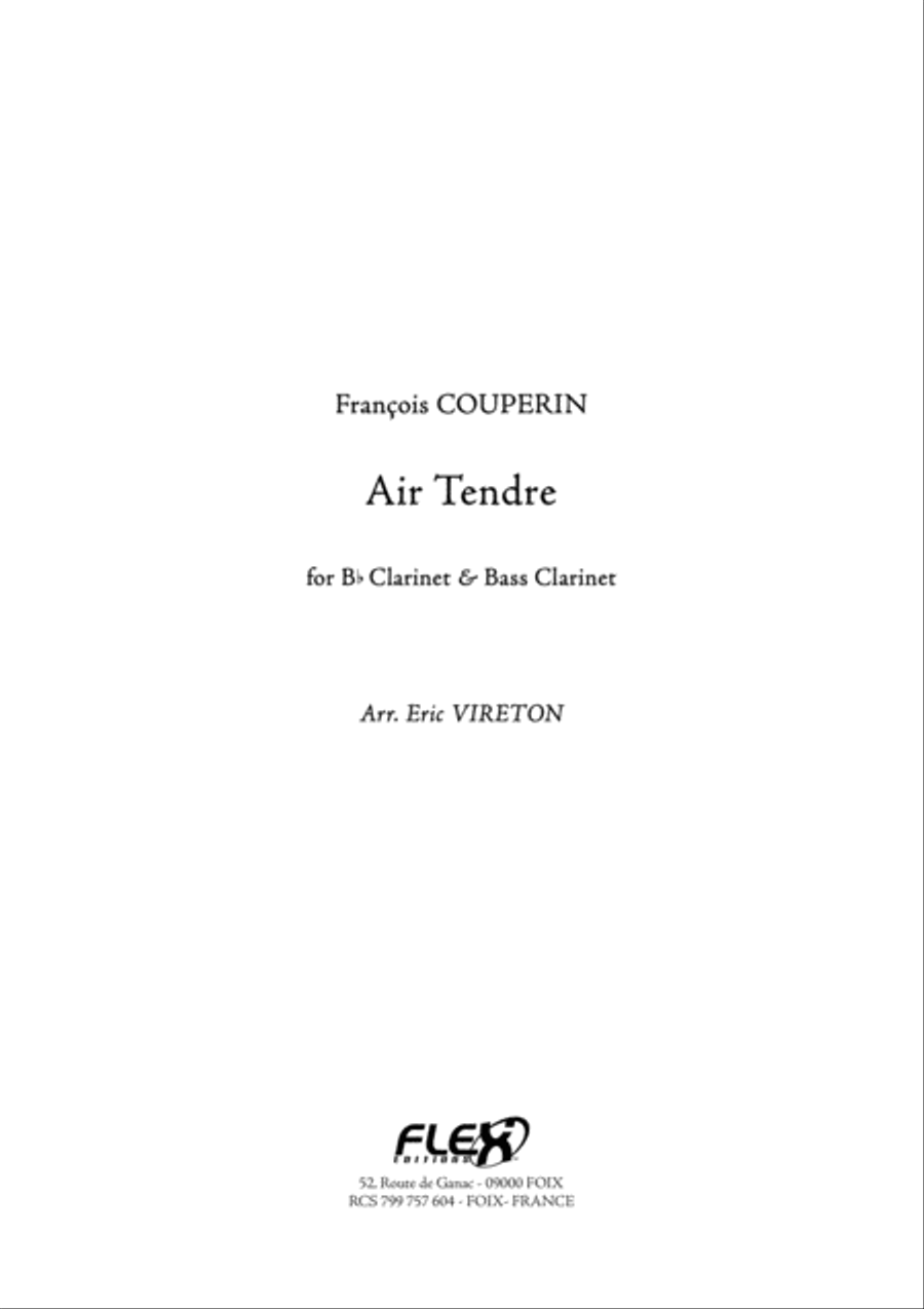 Air Tendre Clarinet Duet scores gallery preview page 1