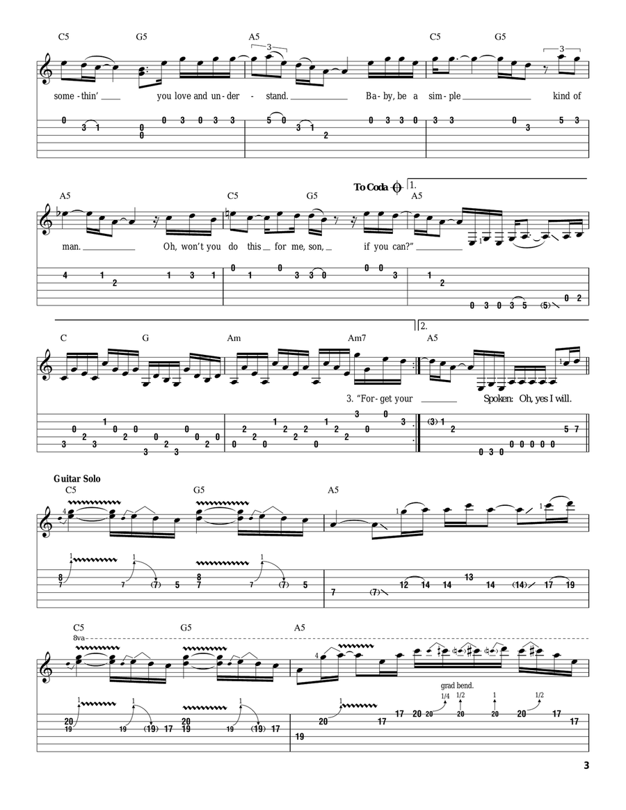 Simple Man Acoustic Guitar scores gallery preview page 3