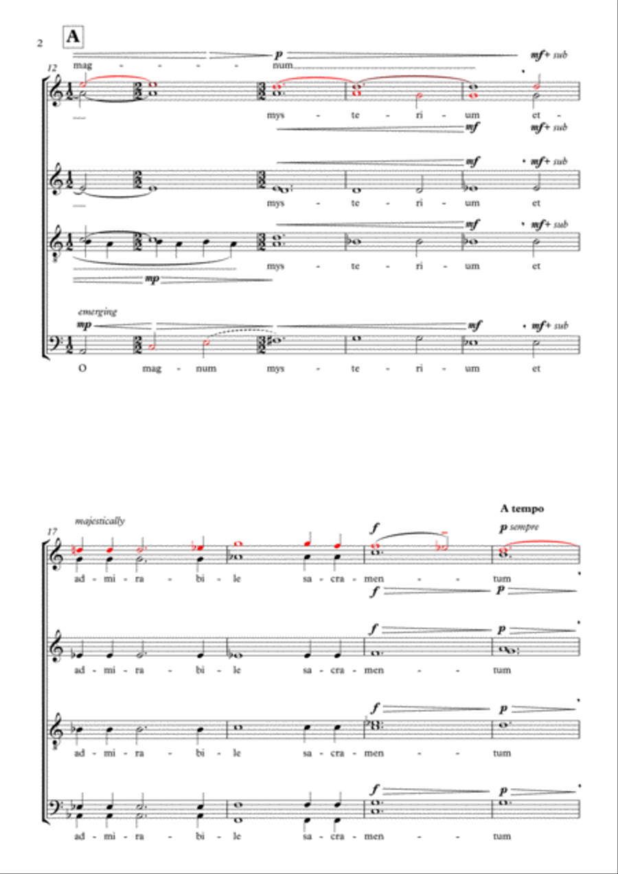 O magnum mysterium - SATB 4-Part scores gallery preview page 4