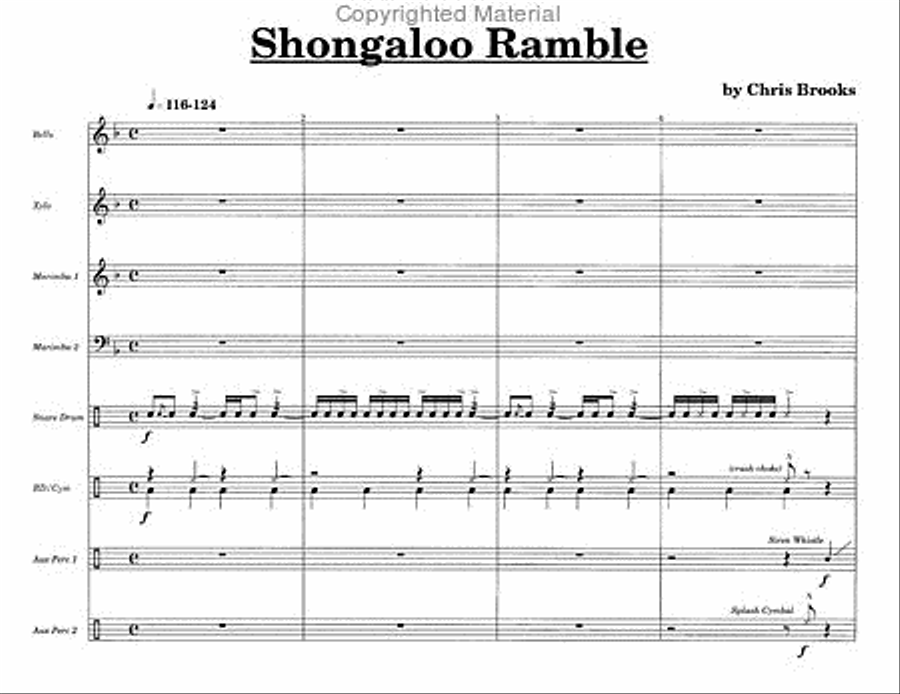 Shongaloo Ramble Percussion Ensemble scores gallery preview page 2