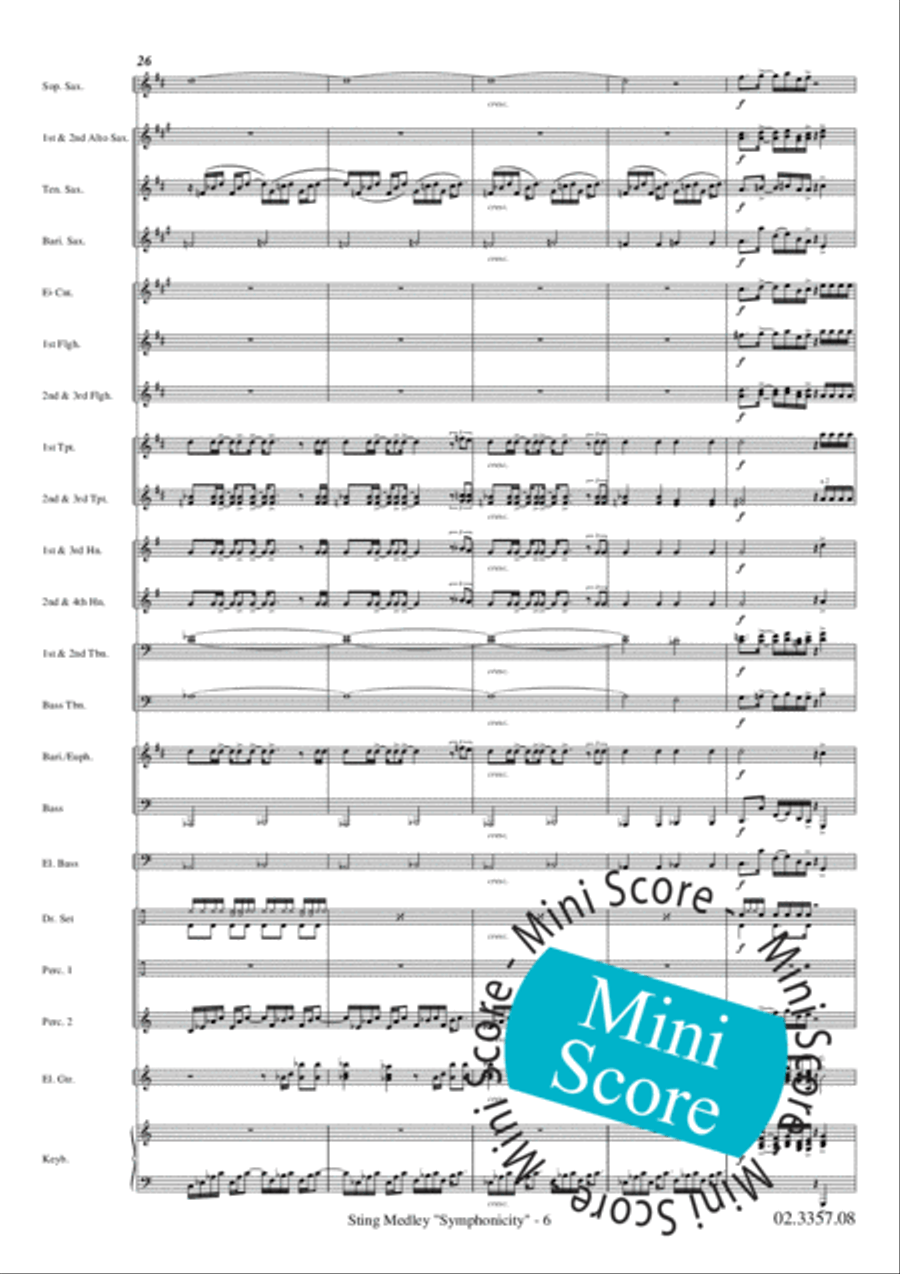 Sting Medley Sting Medley Fanfare Band scores gallery preview page 10