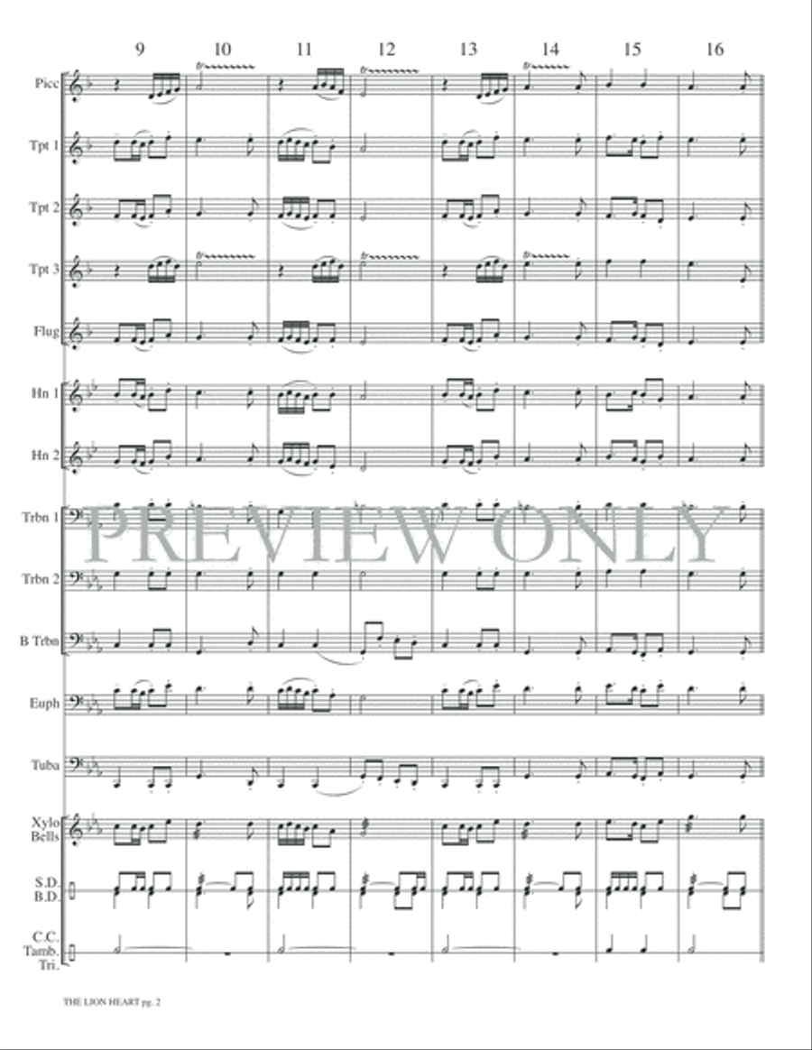 The Lion Heart Small Ensemble scores gallery preview page 4