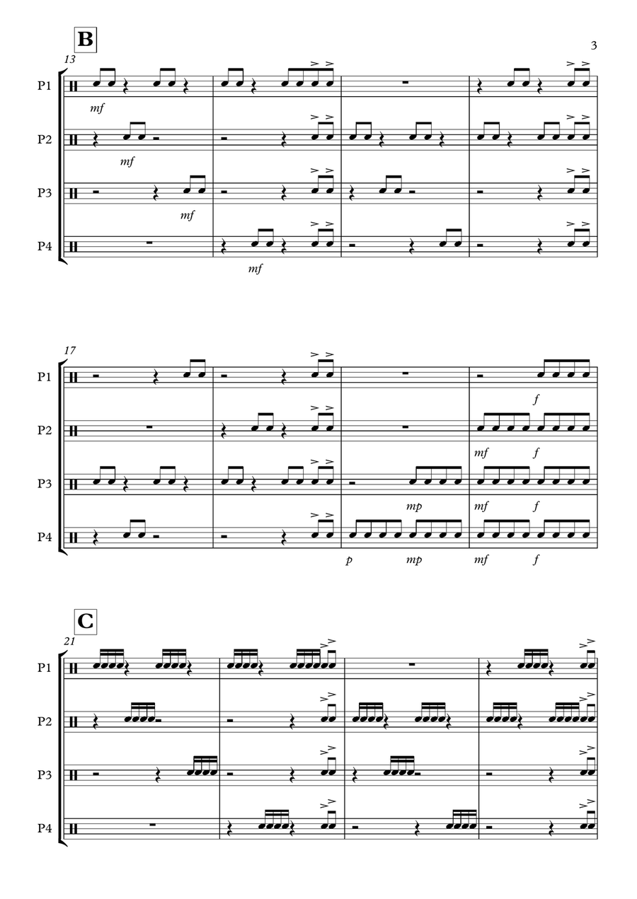 Stick With It Percussion Ensemble scores gallery preview page 3