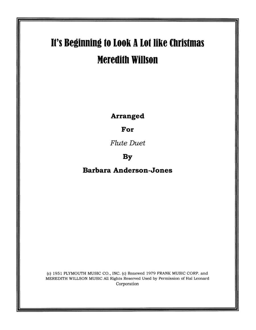 It's Beginning To Look Like Christmas Flute Duet scores gallery preview page 1