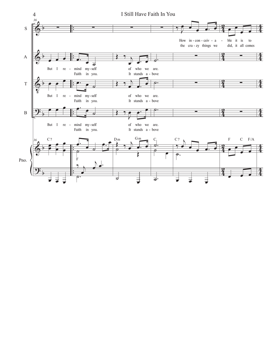 I Still Have Faith In You 4-Part scores gallery preview page 4
