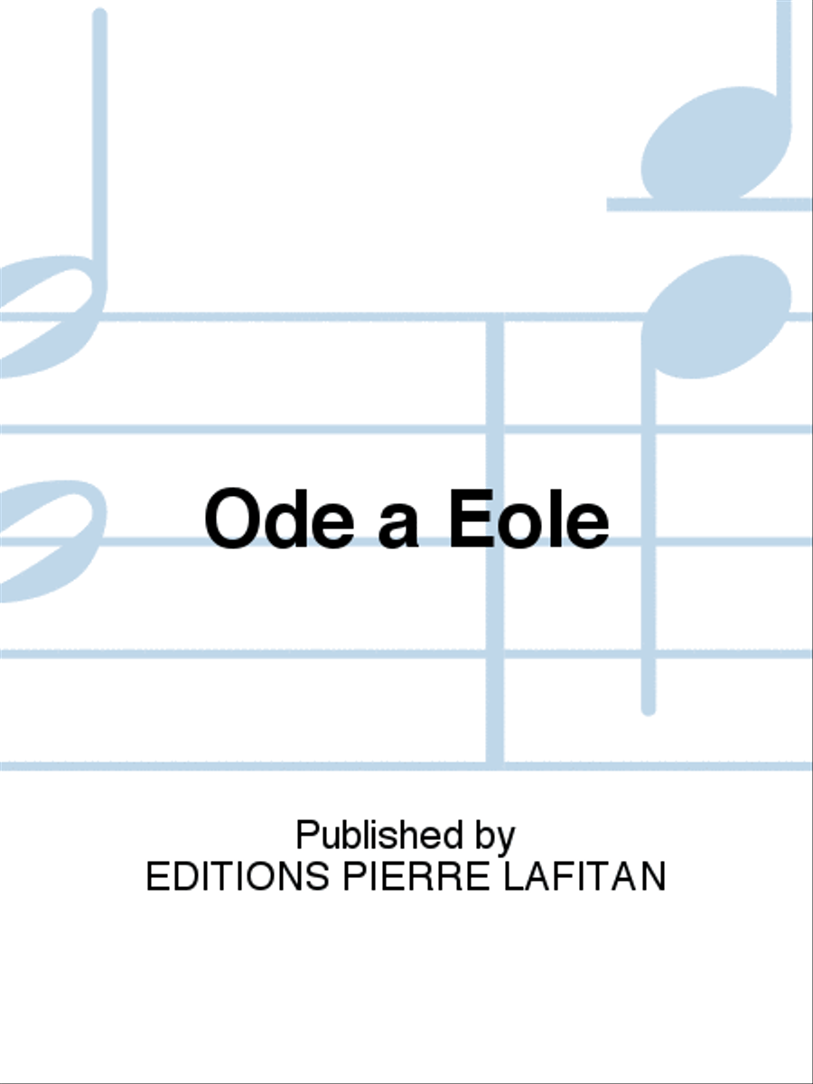Ode a Éole Flute Solo scores gallery preview page 1