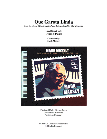 Que Garota Linda (C leadsheet, with flute and piano lines)