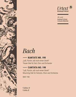 Book cover for Cantata BWV 198 "Lass, Fuerstin, lass noch einen Strahl"
