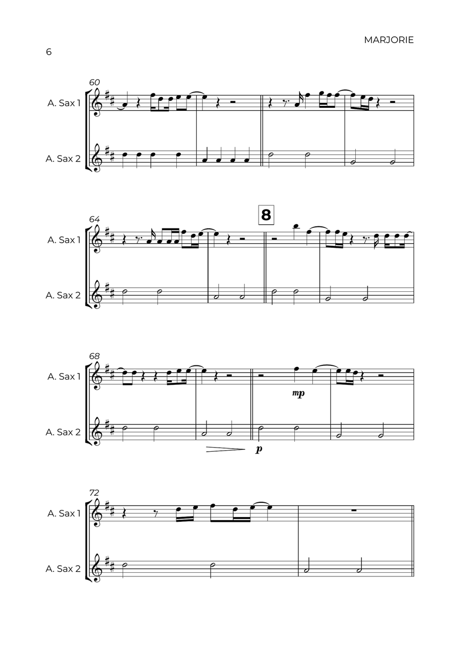 Marjorie Woodwind Duet scores gallery preview page 6