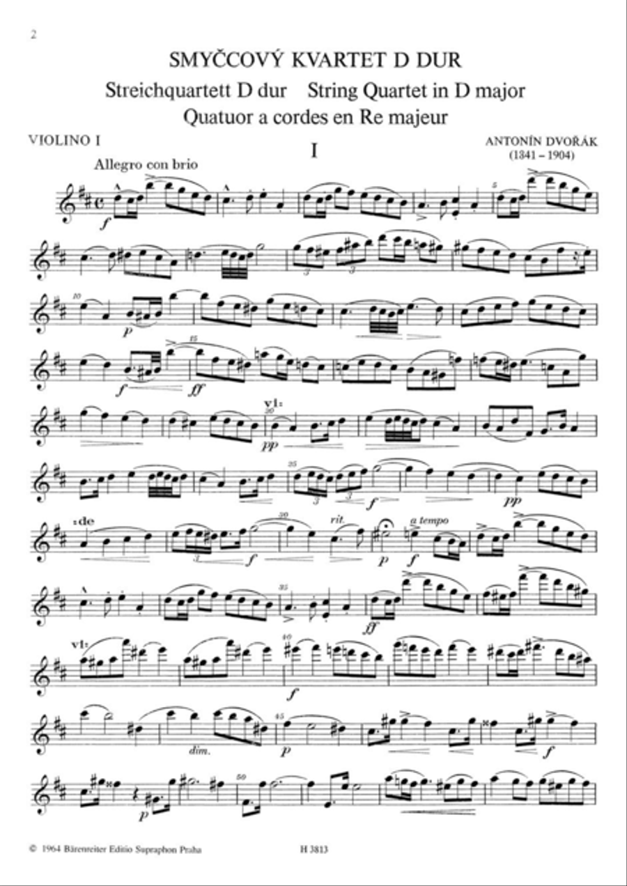 Streichquartett no. 3 D-Dur String Quartet scores gallery preview page 2