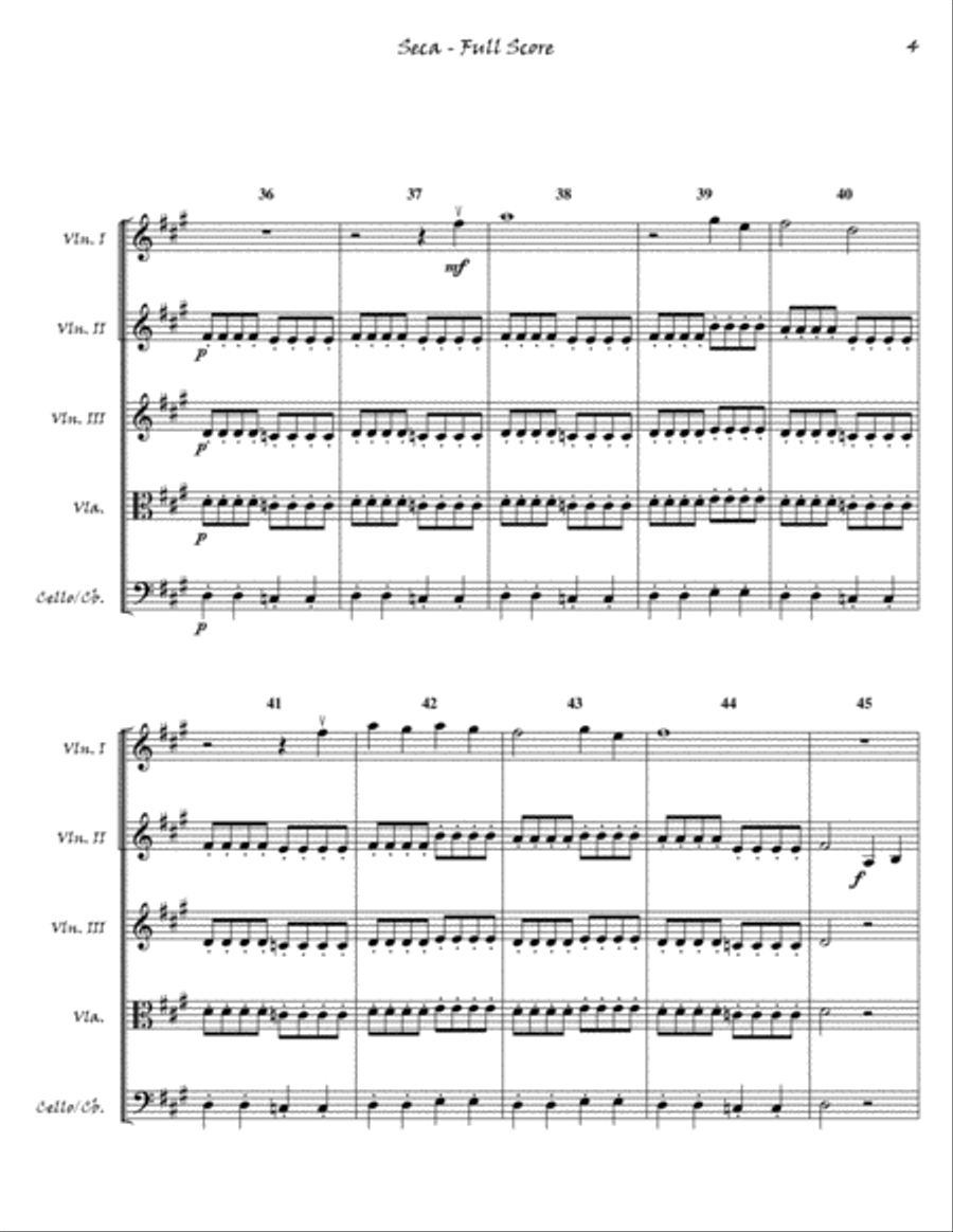 Seca (Renato Goulart) - Score and Parts String Orchestra scores gallery preview page 5
