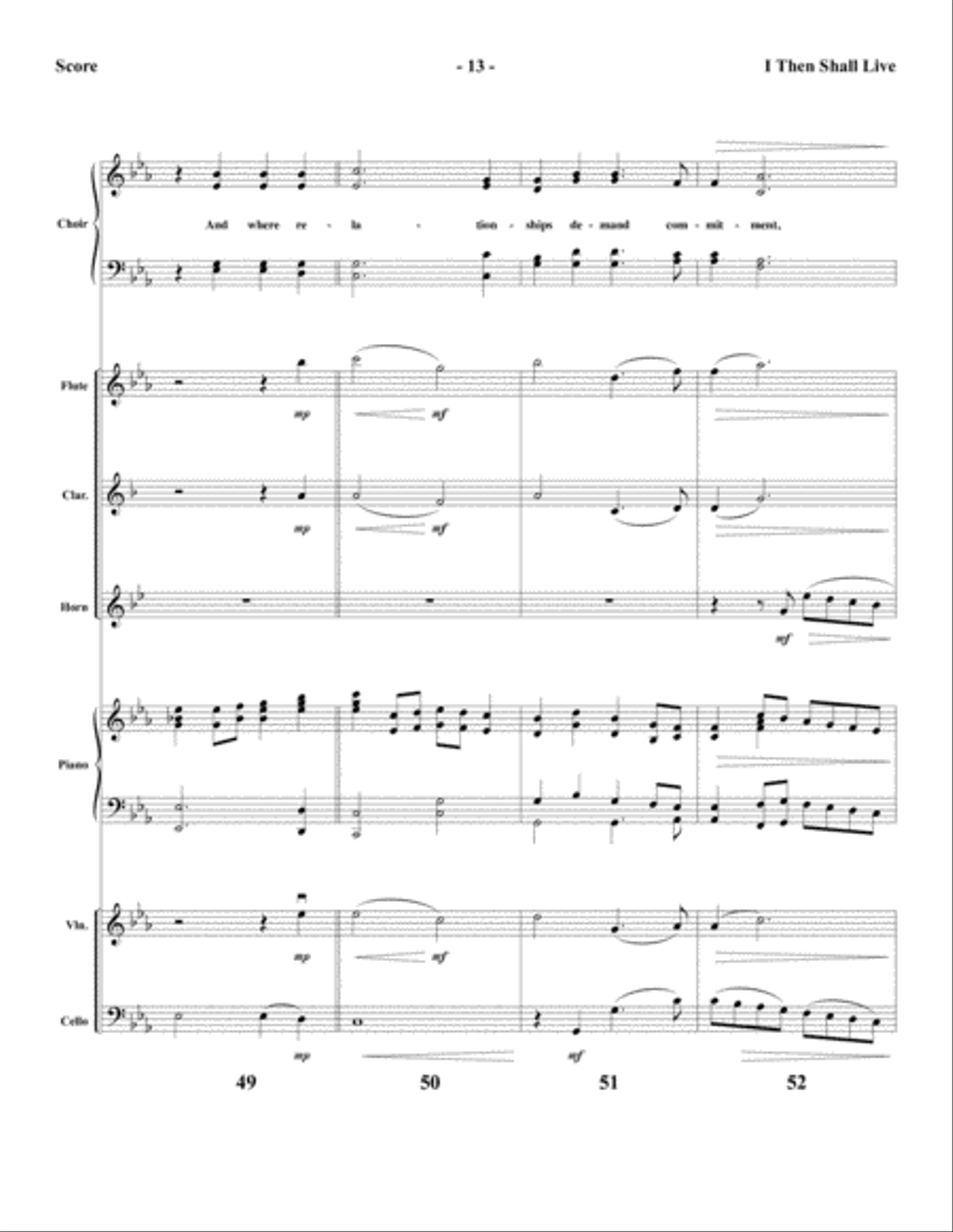 I Then Shall Live - Instrumental Ensemble Score and Parts Choir scores gallery preview page 15