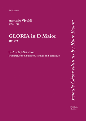 Book cover for Vivaldi: Gloria in D major, SSA choir version