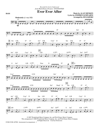 Ever Ever After (from Enchanted) (arr. Ed Lojeski) - Bass