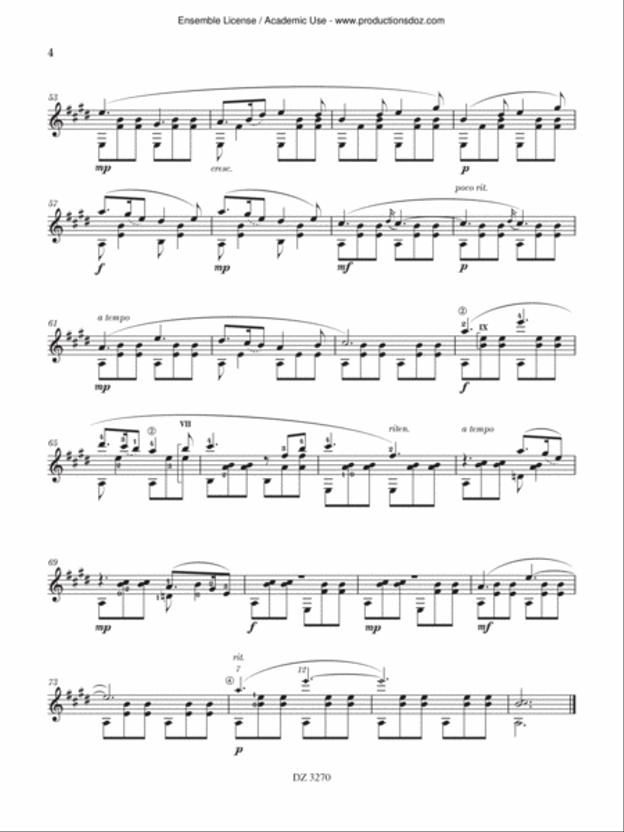 Terpsichore for 6 Strings Classical Guitar scores gallery preview page 4