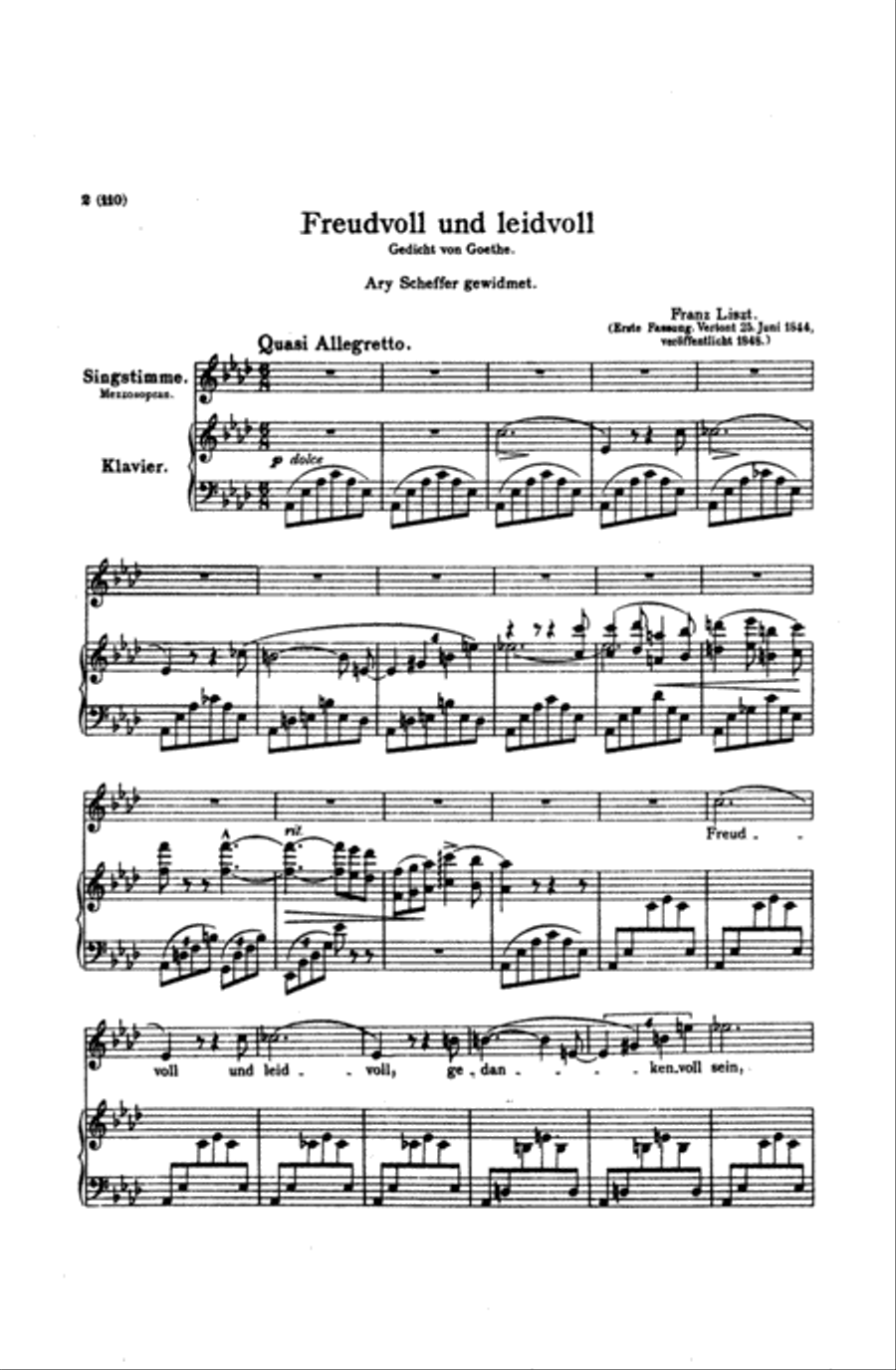 Liszt: Songs, Volume II, Nos. 14-25 (Italian or German) Voice scores gallery preview page 1