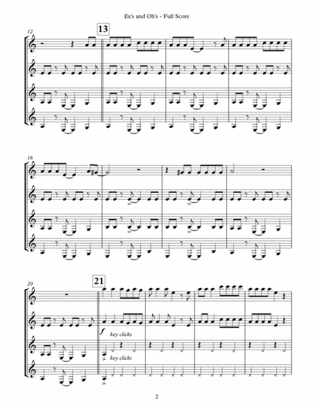 Ex's & Oh's (for Clarinet Quartet) image number null