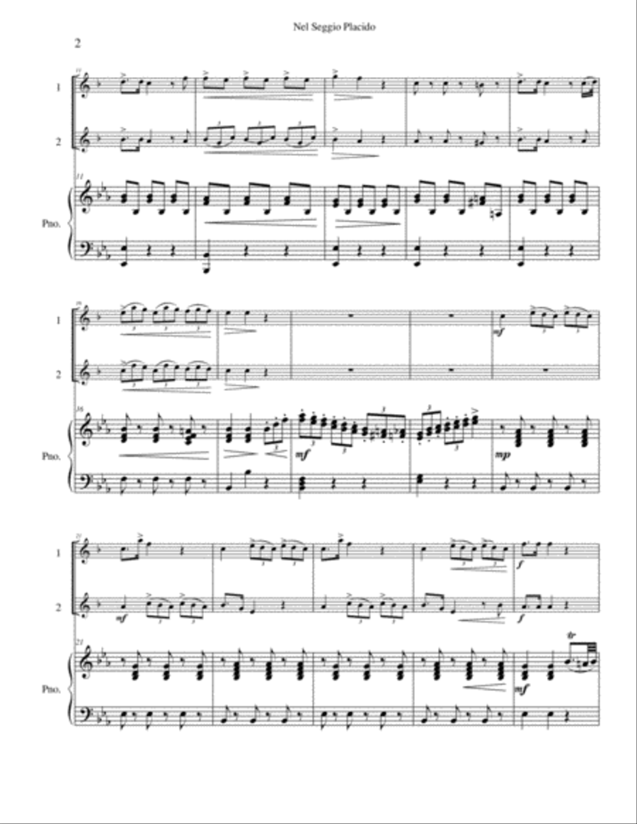 Nel Seggio Placido Woodwind Duet scores gallery preview page 2