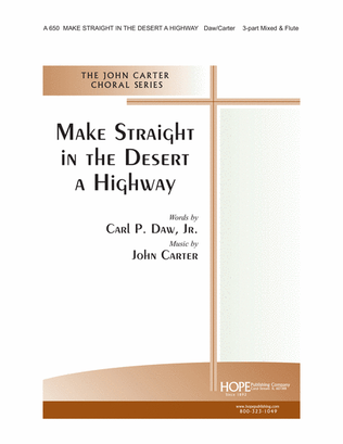 Book cover for Make Straight in the Desert a Highway