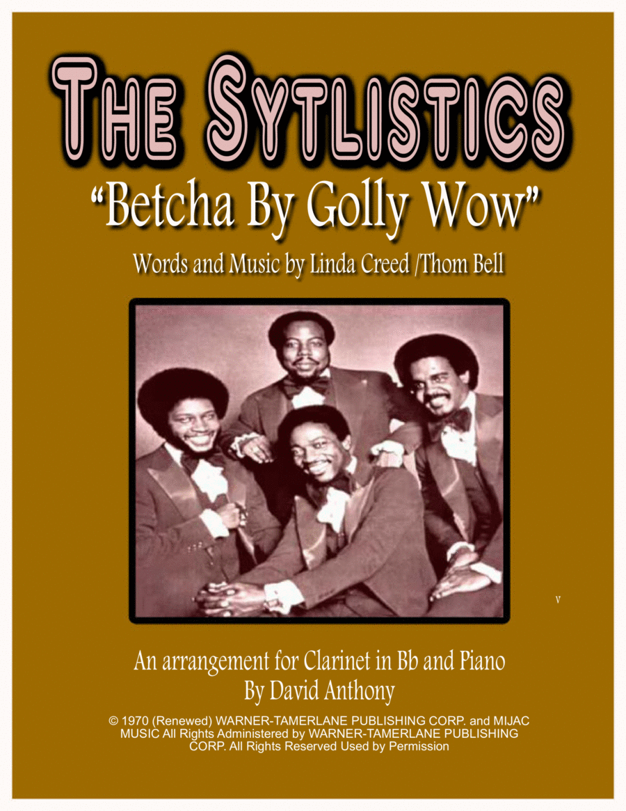 Betcha By Golly Wow Clarinet Solo scores gallery preview page 1