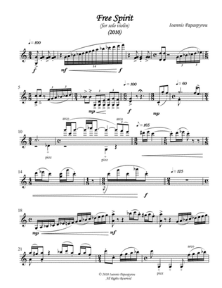 "Free Spirit" (2010), for solo violin