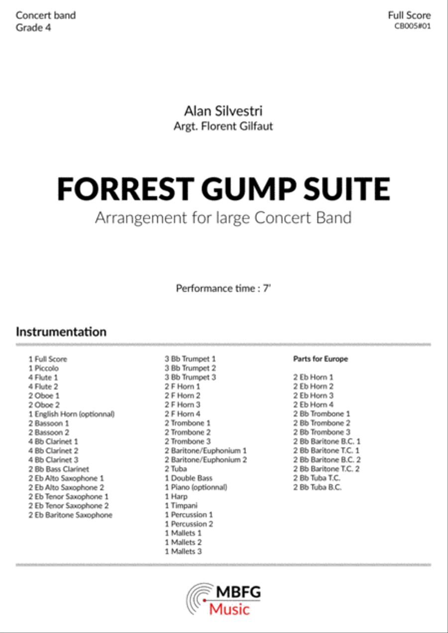 Forrest Gump Suite Concert Band scores gallery preview page 2