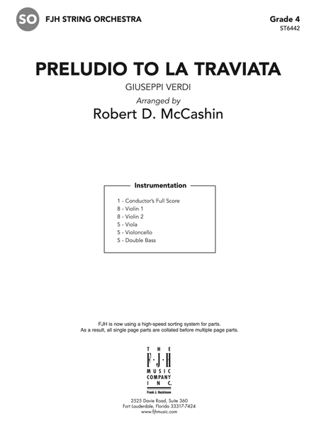 Preludio to La Traviata: Score