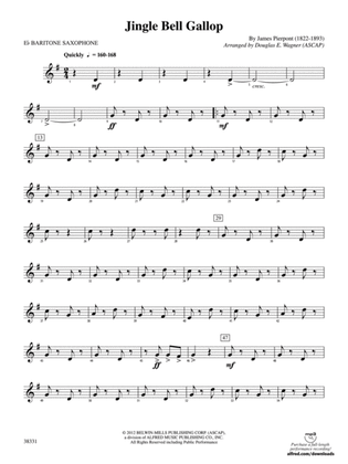 Jingle Bell Gallop: E-flat Baritone Saxophone