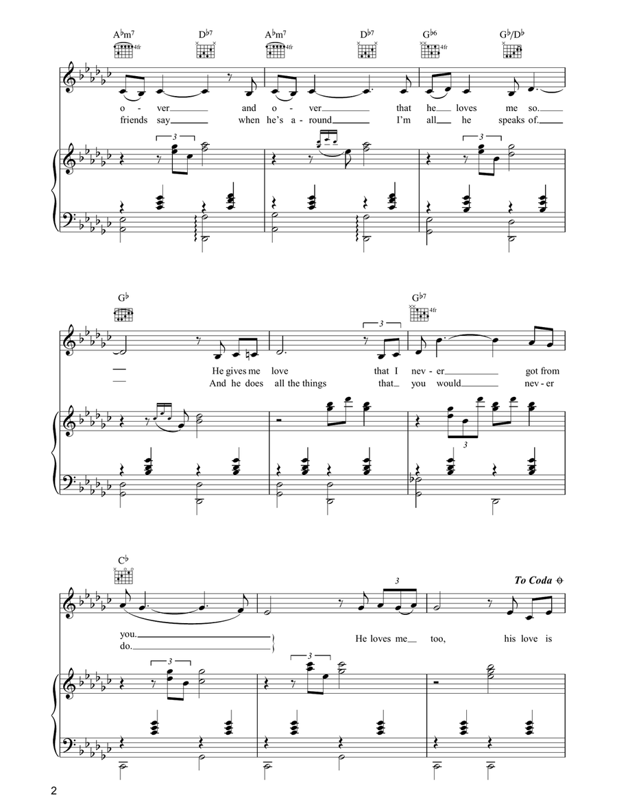 Why Can't He Be You Piano, Vocal, Guitar scores gallery preview page 2