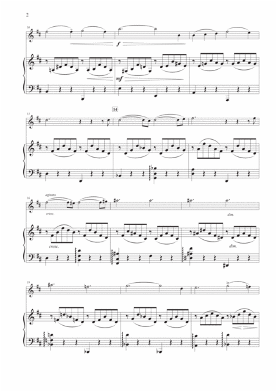 Dreams of Love No. 3 for Flute and Piano Flute Solo scores gallery preview page 4
