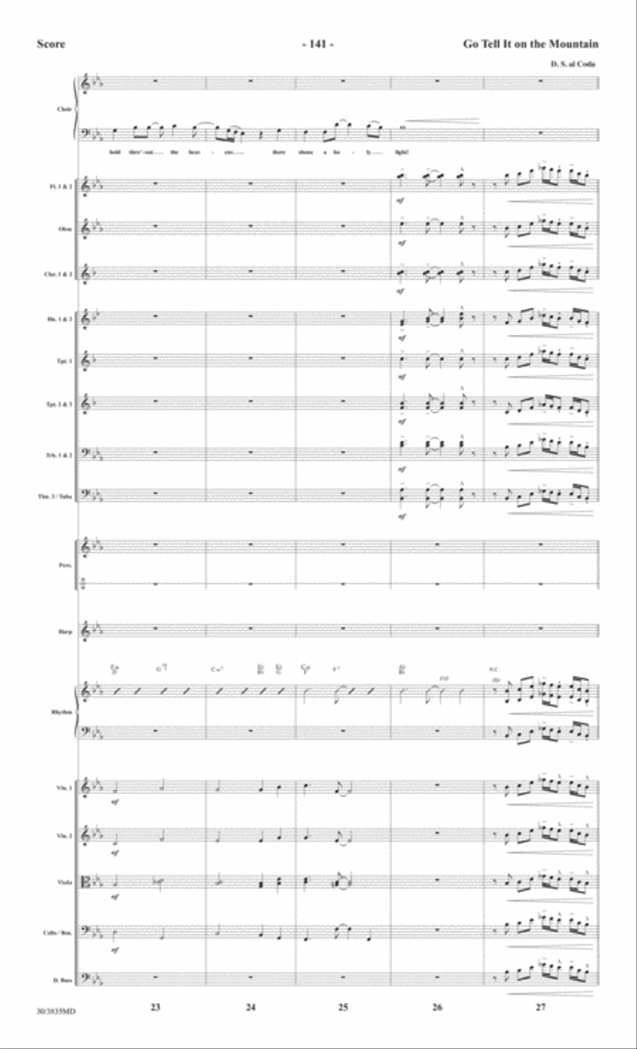 Go Tell It on the Mountain - Orchestral Score and Parts Choir scores gallery preview page 8