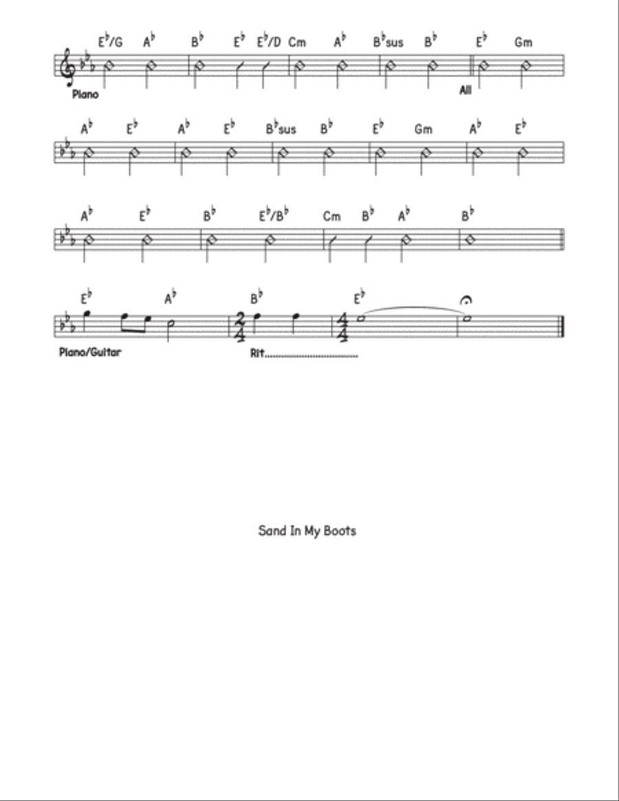 Sand In My Boots Piano scores gallery preview page 2