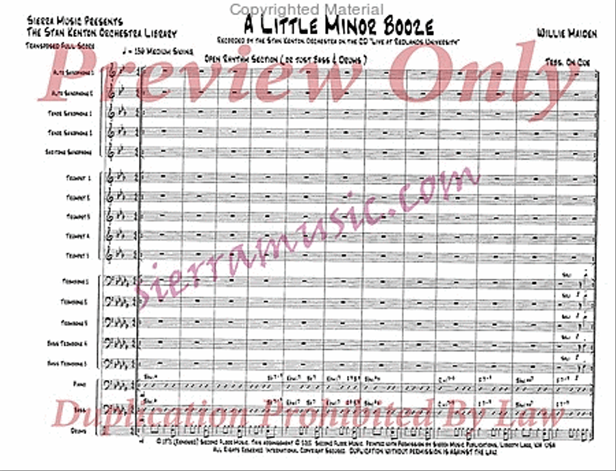 A Little Minor Booze Jazz Ensemble scores gallery preview page 2