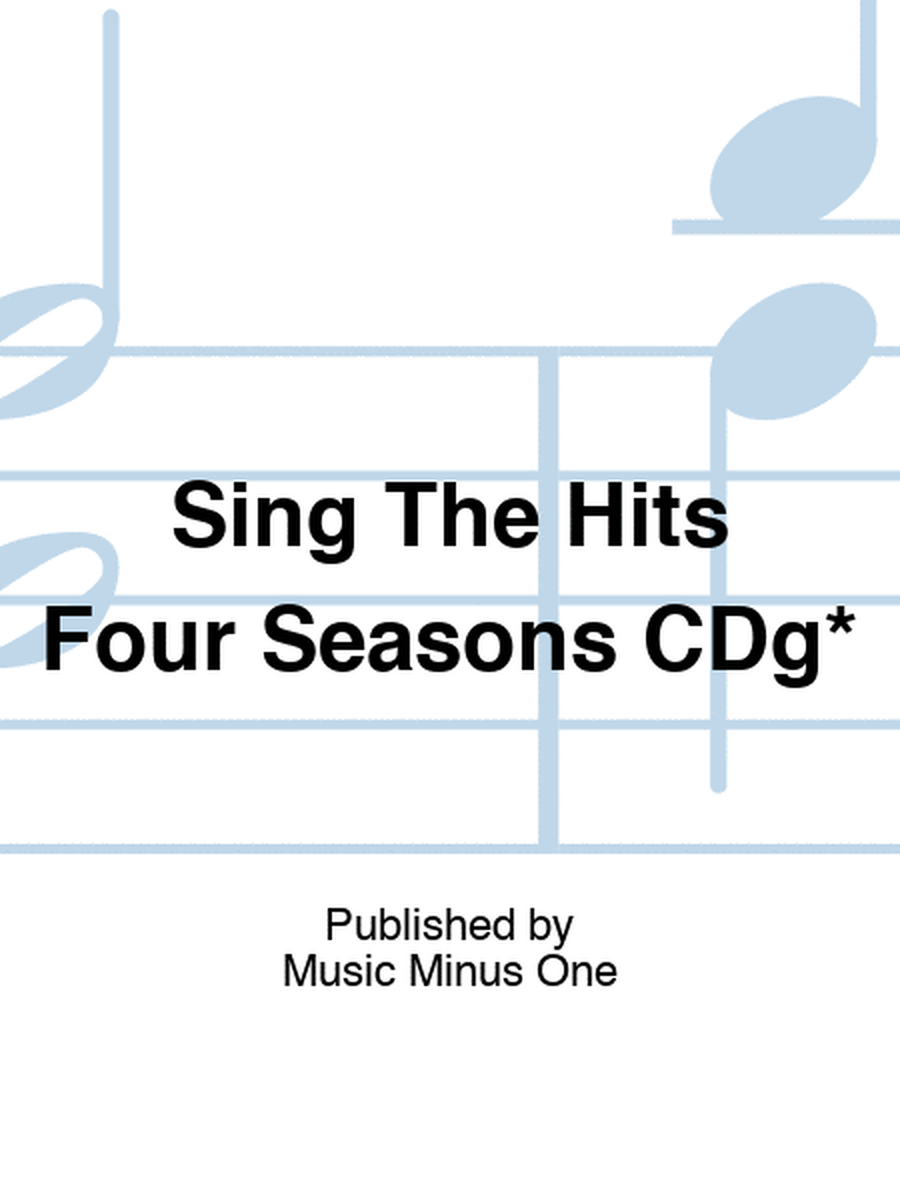 Sing The Hits Four Seasons CDg*