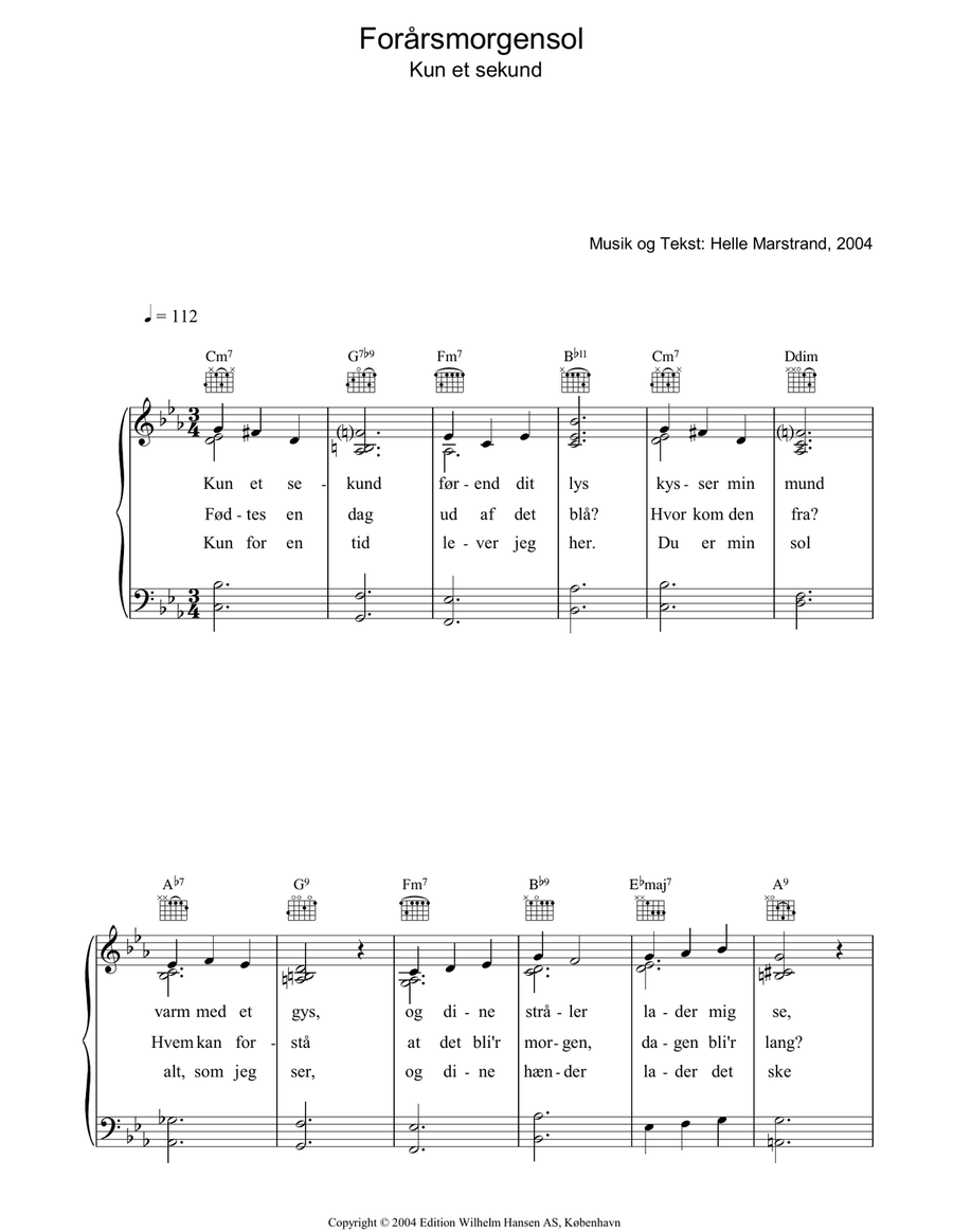 Forarsmorgensol Forarsmorgensol Piano, Vocal, Guitar scores gallery preview page 1