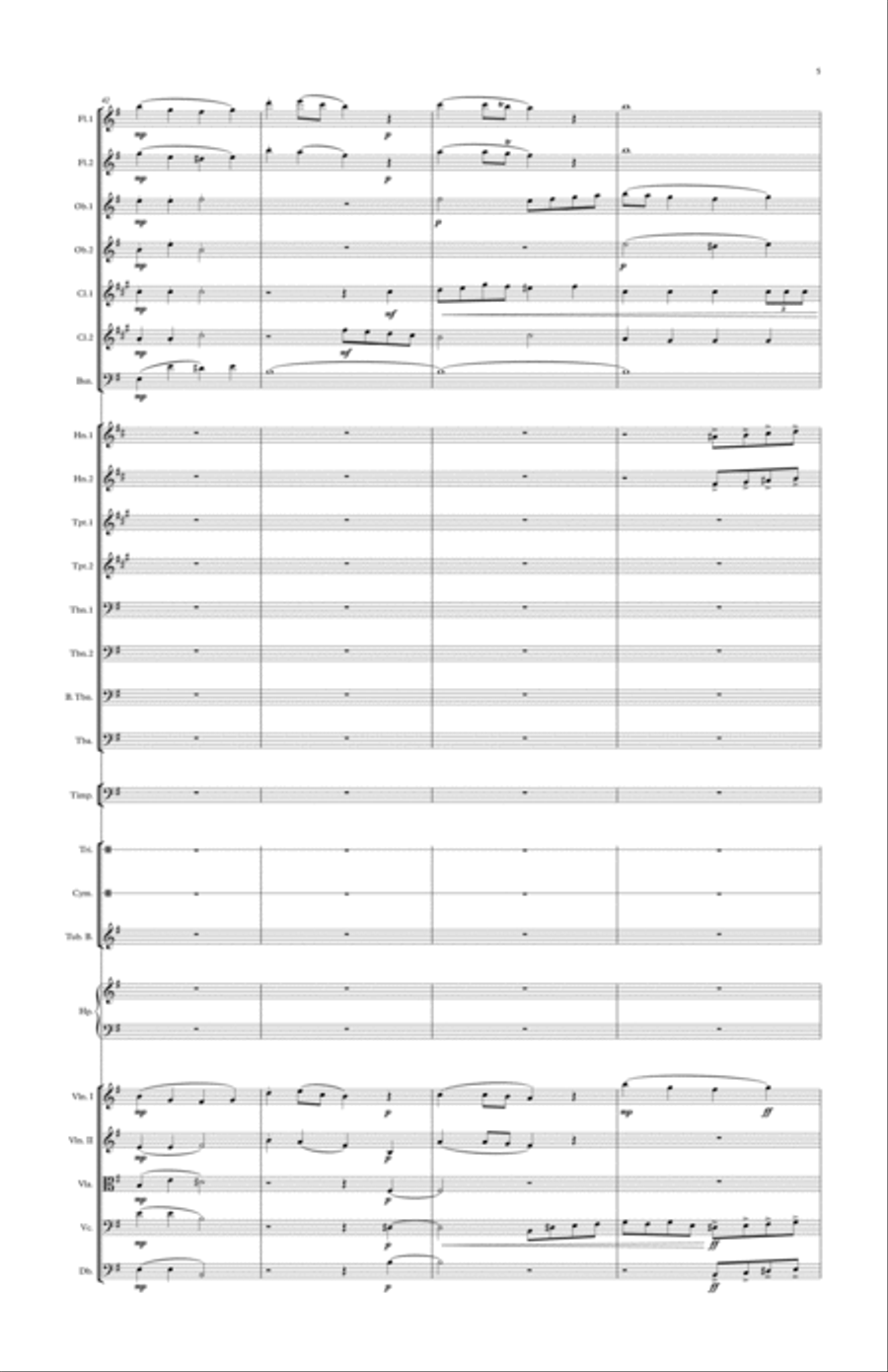 Symphony No.1, 4th movement Full Orchestra scores gallery preview page 5