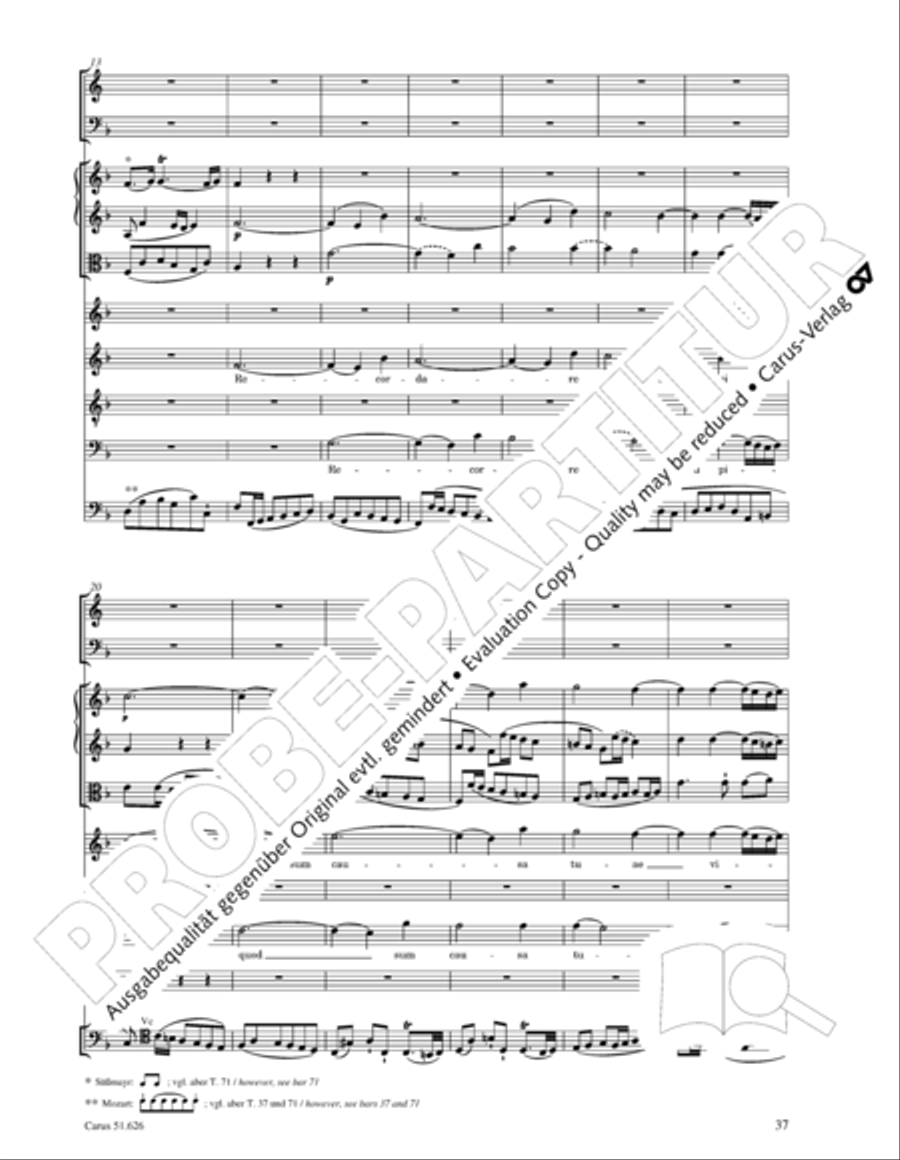 Missa longa in C major (Missa longa in C) 4-Part scores gallery preview page 49