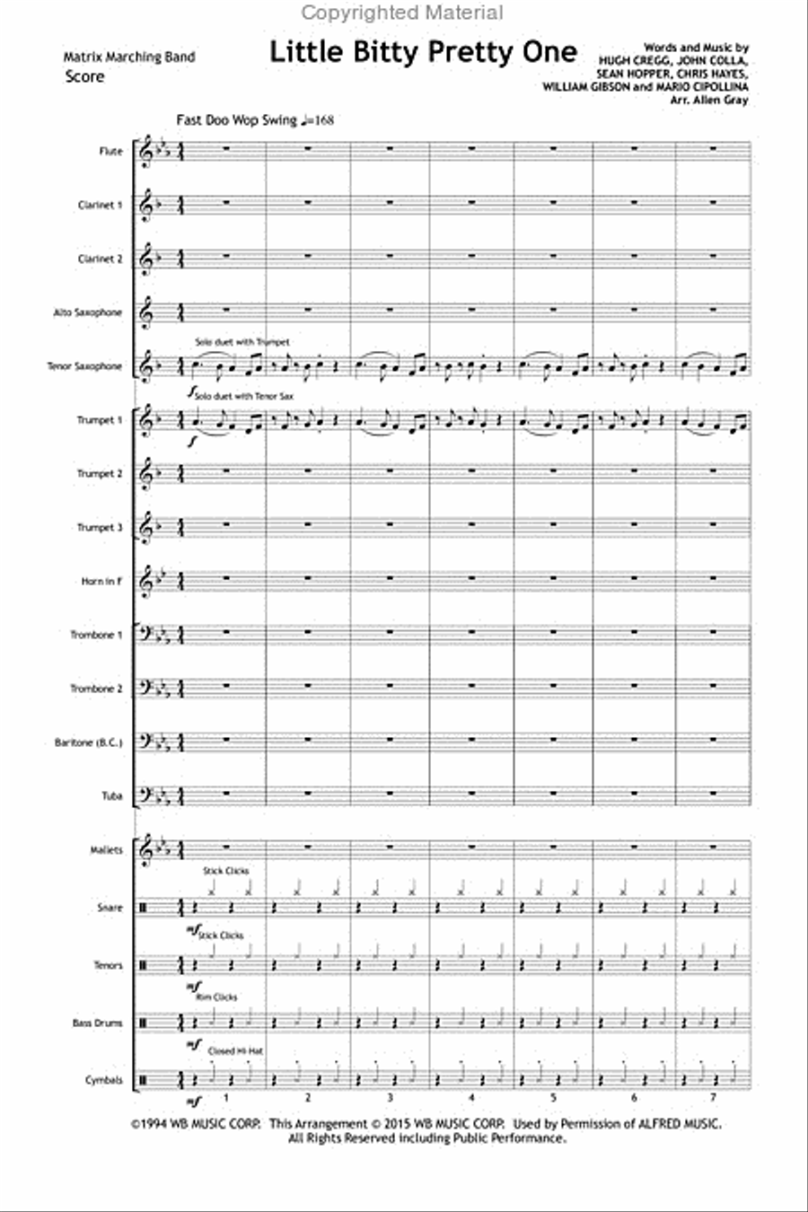 Little Bitty Pretty One Little Bitty Pretty One Marching Band scores gallery preview page 2