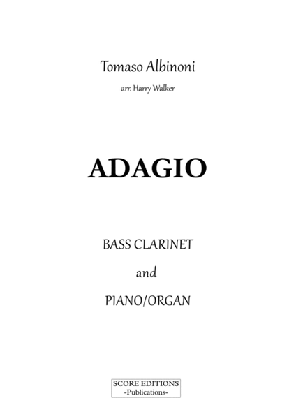 Adagio - Albinoni (for Bass Clarinet and Piano/Organ) image number null