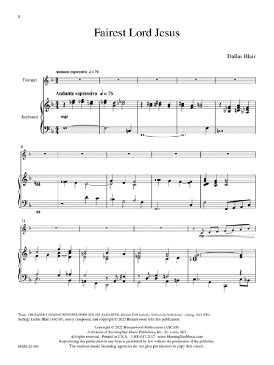 When Morning Gilds the Skies Trumpet scores gallery preview page 6