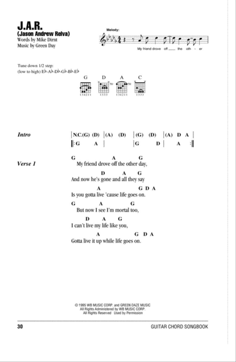 J.A.R. (Jason Andrew Relva) Acoustic Guitar scores gallery preview page 1