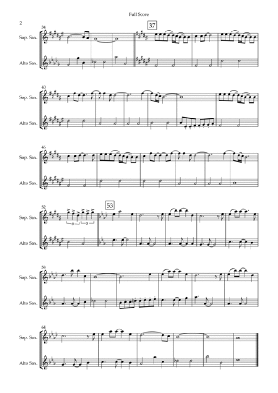 You'll Be In My Heart Woodwind Duet scores gallery preview page 2