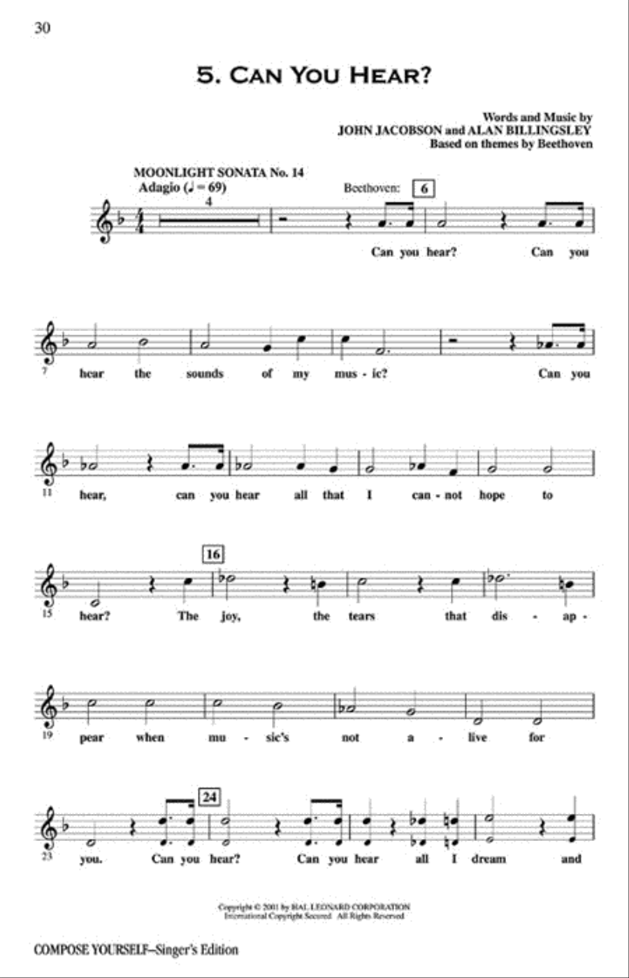 Compose Yourself (Musical) Choir scores gallery preview page 4